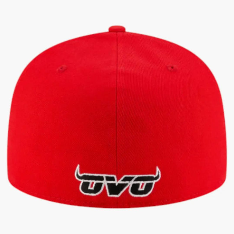 Ovo x NBA Chicago Bulls 59Fifty Fitted Cap Red/White