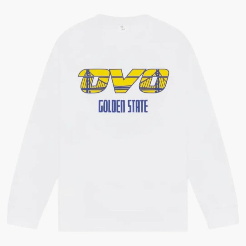OVO X NBA Golden State Warriors Longsleeve Camiseta blanca