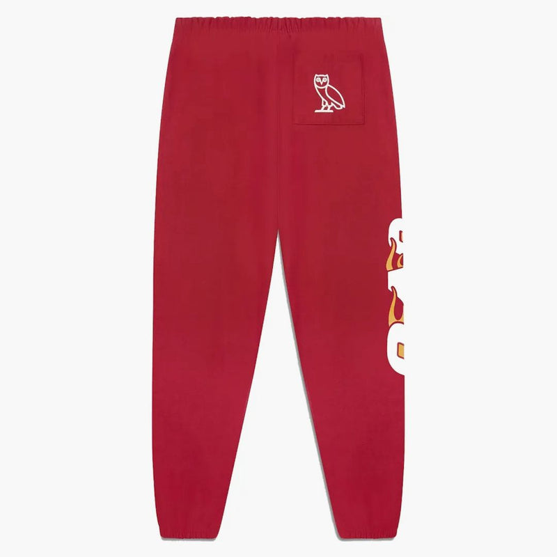 Ovo x nba tepelné fleece kalhoty červené