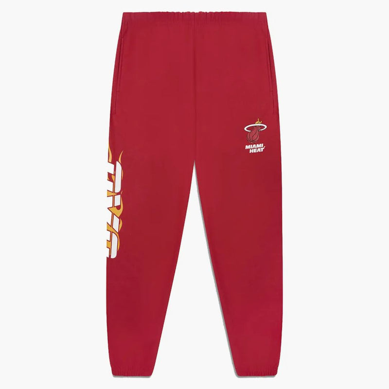Ovo x nba tepelné fleece kalhoty červené