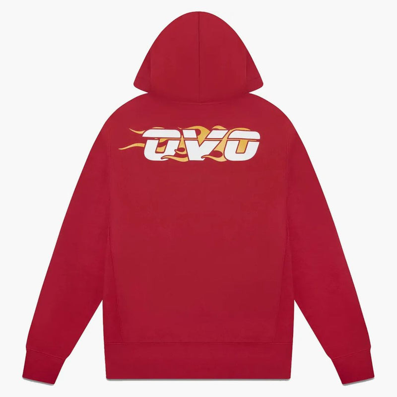 Ovo X NBA Heat Hoodie Red
