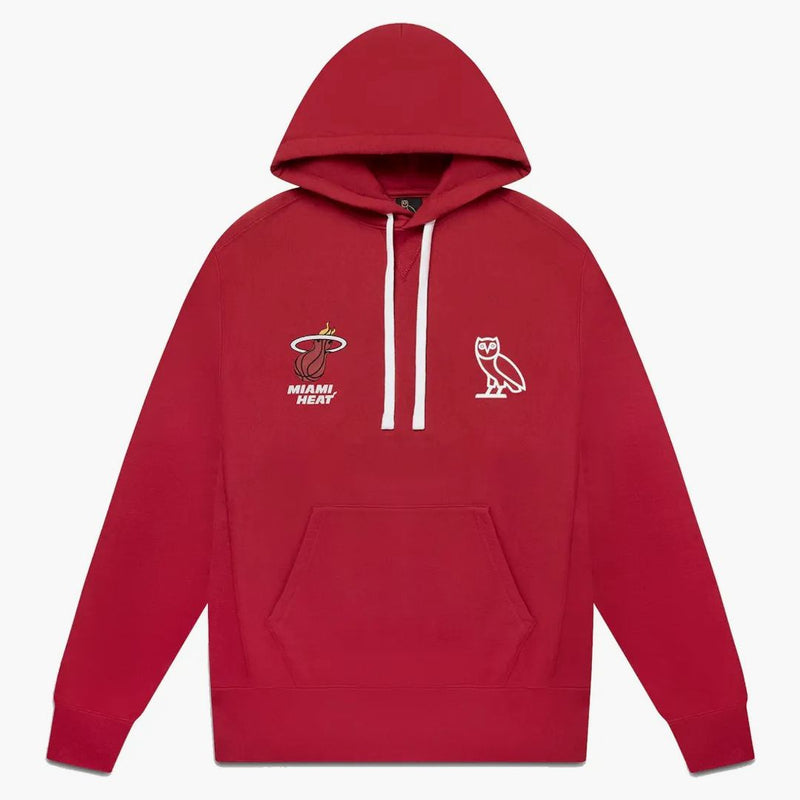 Ovo X NBA Heat Hoodie Red