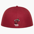 OVO X NBA Heat New Era 59 Fifty Fitted ma czerwony