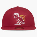 OVO X NBA Heat New Era 59 Fifty Fitted ma czerwony