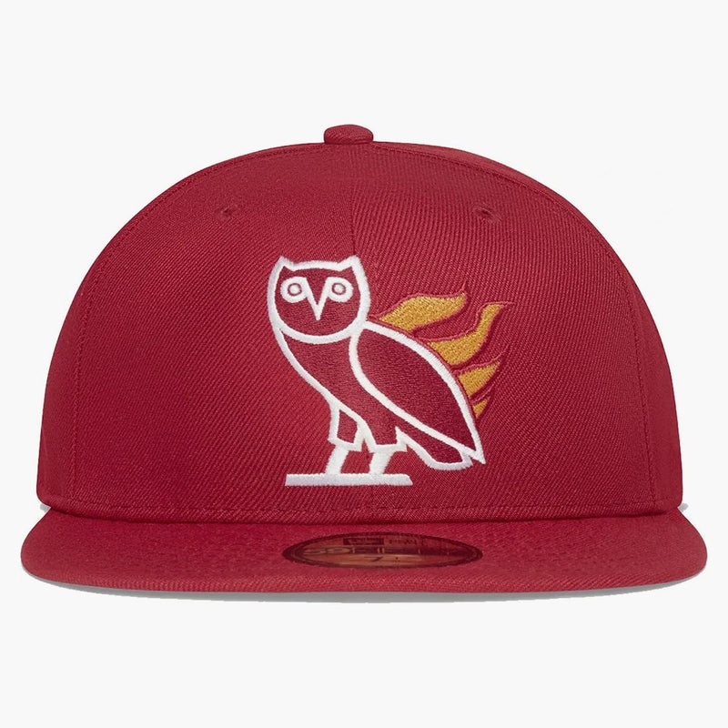 Ovo X NBA HEAT New era 59fifty Fitted has red