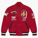 Ovo X NBA Heat Varsity Jacket Red