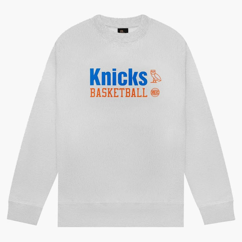 Ovo X NBA Knicks CreWneck Heather Grey