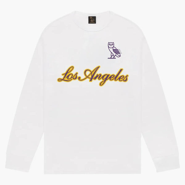 Ovo X NBA Lakers L/S T-shirt bianco