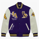 OVO X NBA Lakers Varsity bunda (FW23) fialová