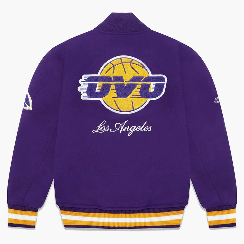 Ovo X NBA Lakers Varsity Jacket Purple