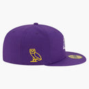 Ovo X NBA Los Angeles Lakers 59fifty Fitted has Purple/Gold