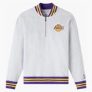 Ovo X NBA Los Angeles Lakers Quarter Zip Mock Neck Sweatshirt Ash Heather Gray