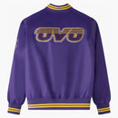 Ovo X Nba Los Angeles Lakers Satin Varsity Jacket Purple