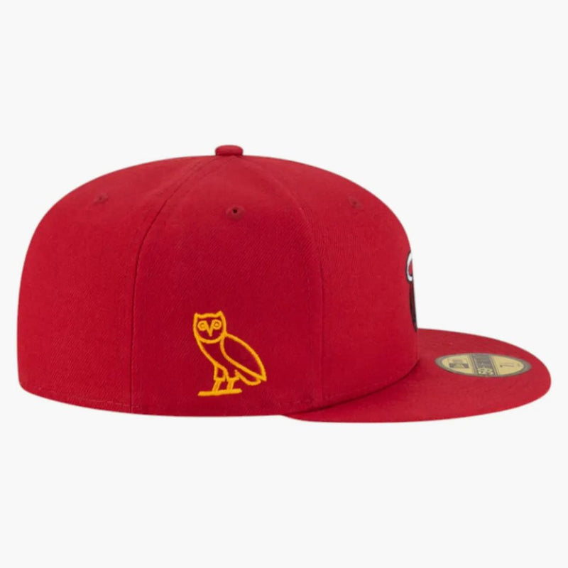 OVO X NBA Miami Heat 59Fifty Fited tiene negro/rojo/blanco