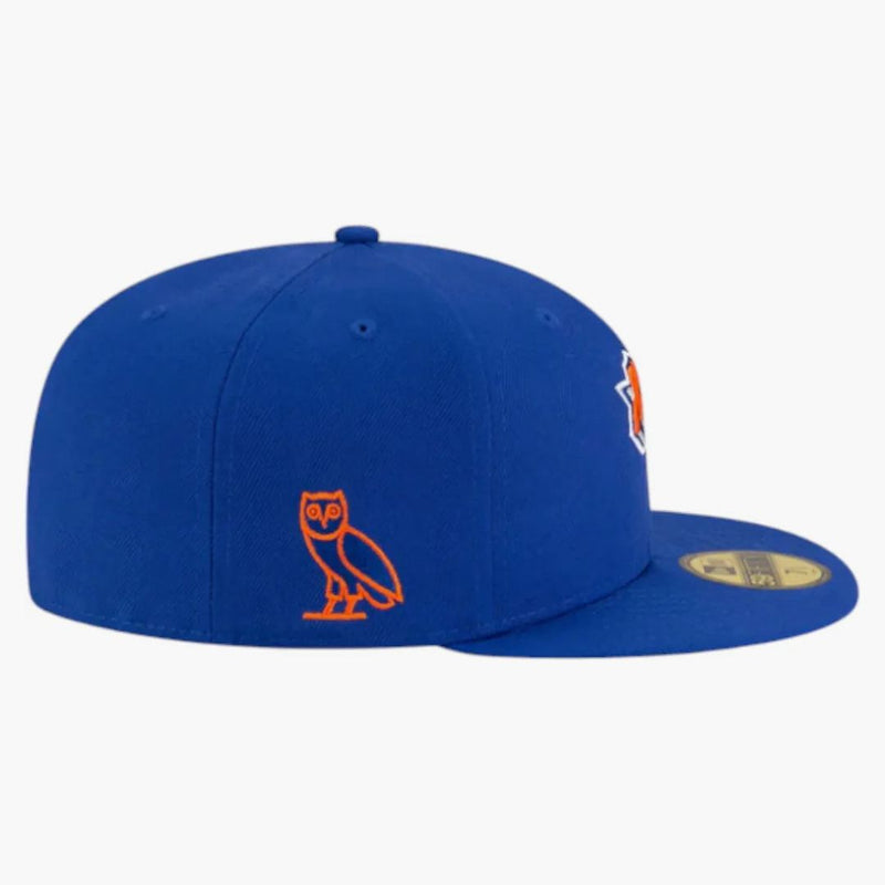 Ovo X NBA New York Knicks 59fifty Fitted Has Blue/Orange