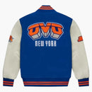 Ovo X NBA New York Knicks Varsity Jacket Blue