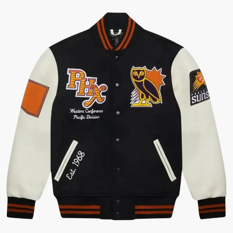 Ovo X NBA Phoenix Suns Varsity Jacket Black
