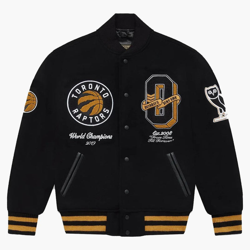 Ovo x nba Raptors Varsity bunda černá