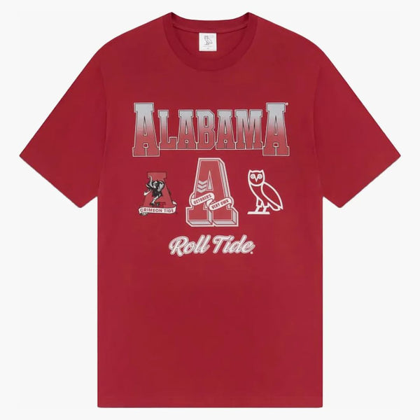 Ovo X NCAA Alabama Crimson Tide T-shirt rosso