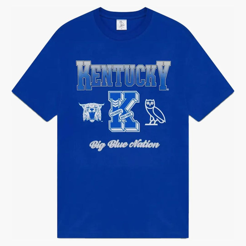 Ovo X NCAA Kentucky Wildcats T-shirt Blue