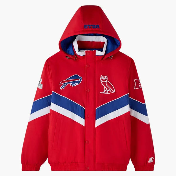 OVO X NFL Buffalo Bills Starter Sideline vyrovnávací budova červená