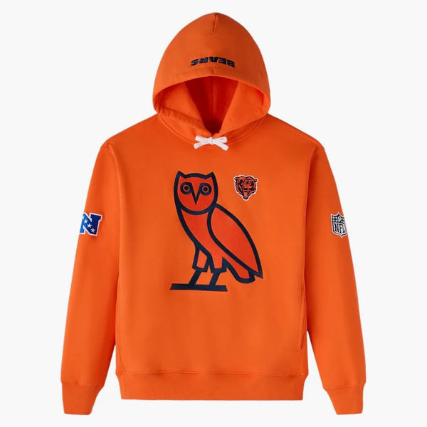 OVO X NFL Chicago Bears Og Owl Hoodie Orange