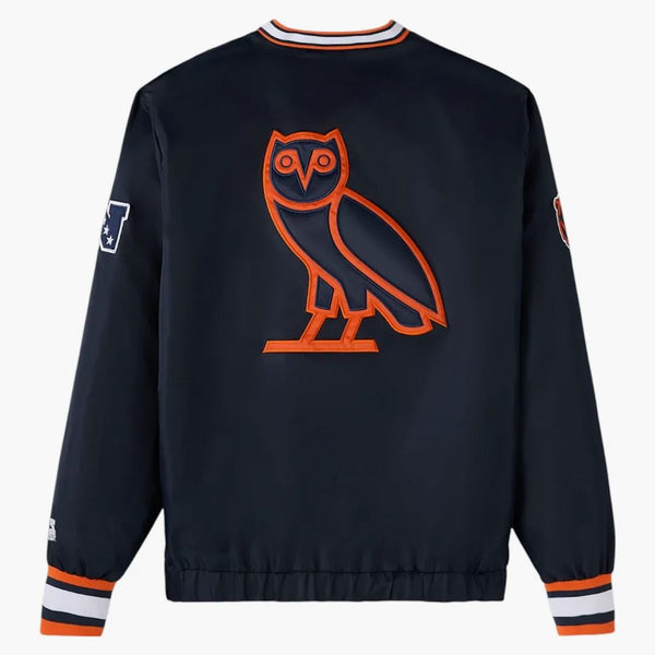 Ovo x NFL Chicago Bears Starter Trainer Pullover bunda námořnictva