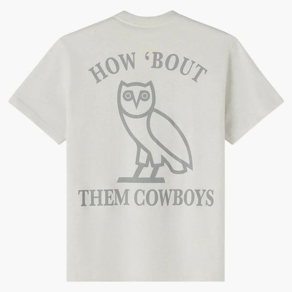 Ovo x nfl Dallas Cowboys Graphic Team tričko Ash Heather Grey