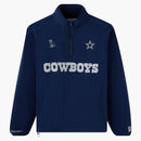 Ovo X NFL Dallas Cowboys Polartec Mock Neck Quarter-Zip Fleece Navy