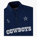 Ovo x NFL Dallas Cowboys Polartec Mock Neck Quarter-Zip Microfleece Sweatshirt Navy