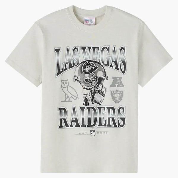OVO X NFL Las Vegas Raiders T-shirt Team Graphic Ash Heather Grey
