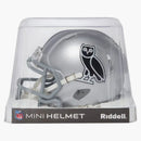 OVO X NFL Las Vegas Raiders Riddell Mini Casco Plata
