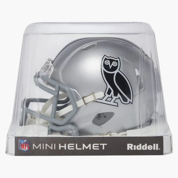 Ovo X NFL Las Vegas Raiders Riddell Mini Helmet Silver