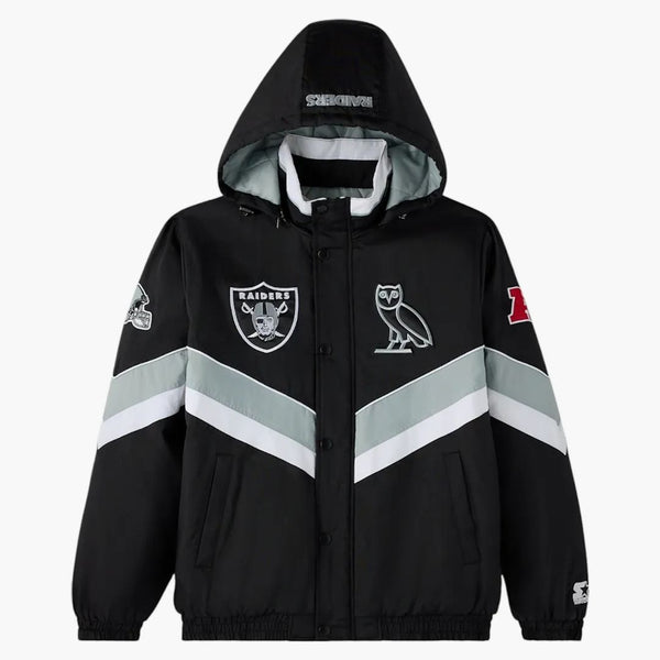Ovo X NFL Las Vegas Raiders Starter Starter Sidline Buffer Giacca