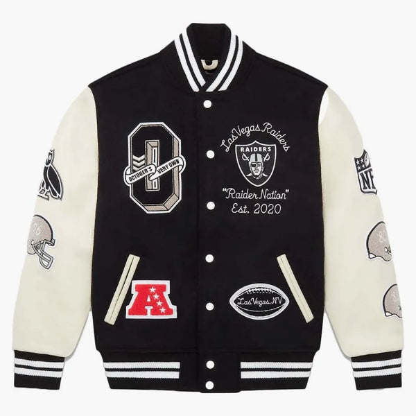 Ovo x NFL Las Vegas Raiders Varyty Giacca Nera