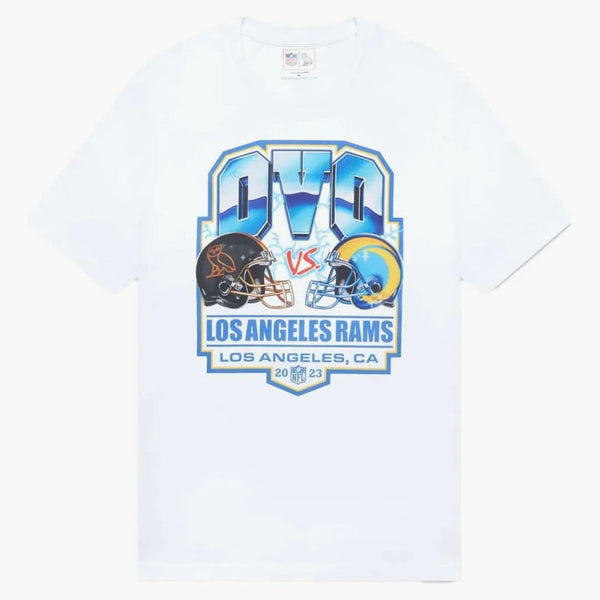 Ovo X NFL Los Angeles Rams Game Day T-shirt bianco
