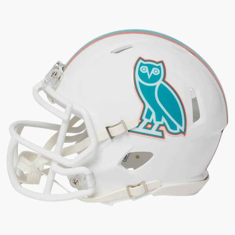 Ovo x nfl Miami Dolphins Riddell Mini Helma White