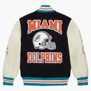 Ovo X NFL Miami Dolphins Varsity Jacket Black