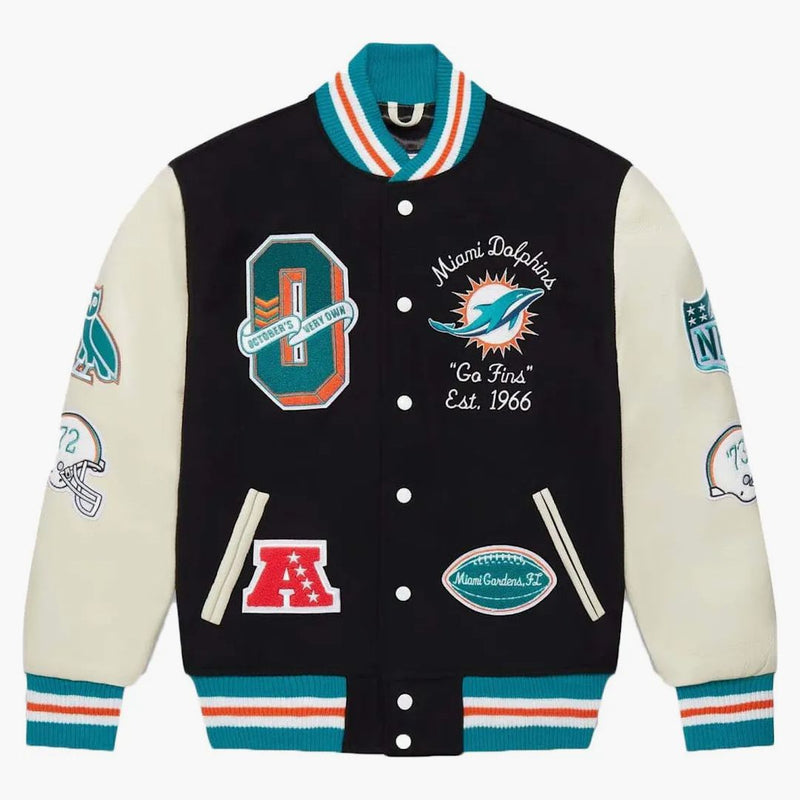 Ovo x nfl Miami Dolphins Varsity bunda černá