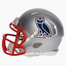 OVO X NFL New England Patriots Riddell Mini Helma Silver