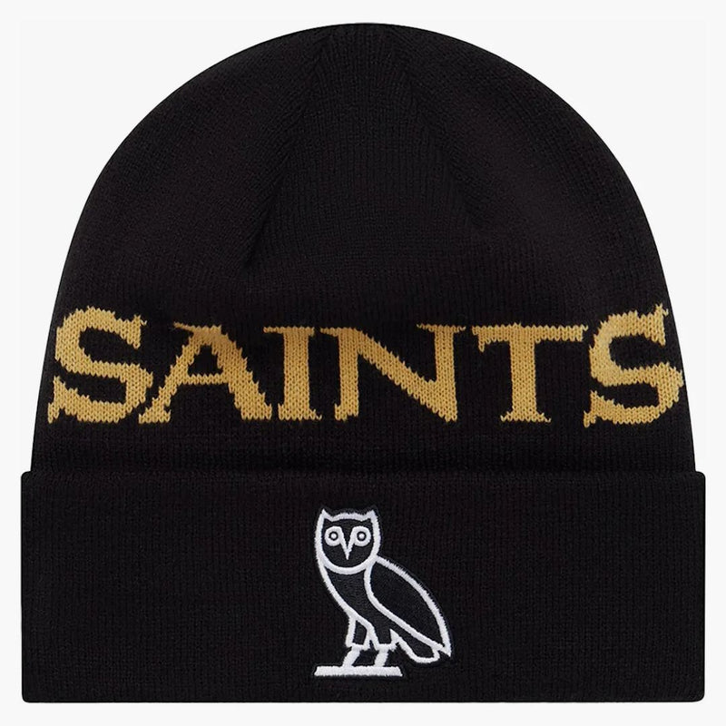 Ovo x nfl New Orleans Saints New Era Beanie Black
