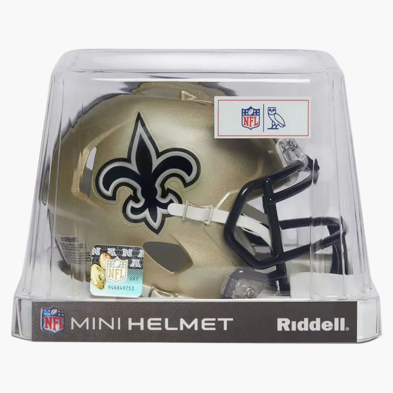 OVO X NFL New Orleans Saints Riddell Mini Helmet Gold