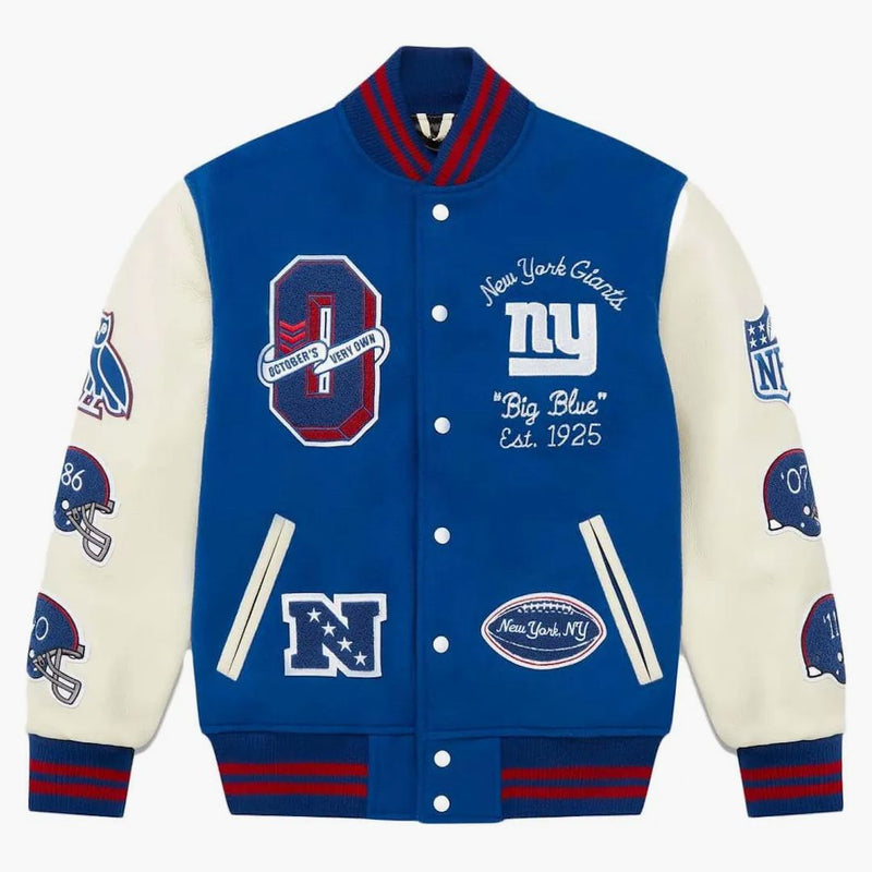 Ovo x nfl New York Giants Varsity bunda Blue