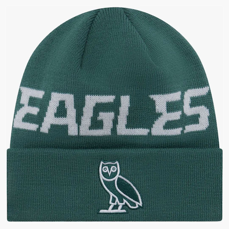 Ovo x nfl Philadelphia Eagles New Era Beanie Green