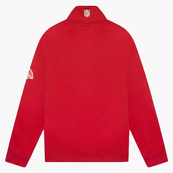 Ovo x nfl San Francisco 49ers 1/4 zip simulovaného krku červená
