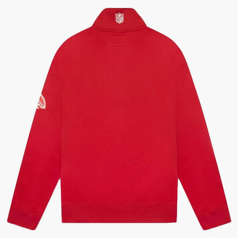 Ovo x nfl San Francisco 49ers 1/4 zip simulovaného krku červená