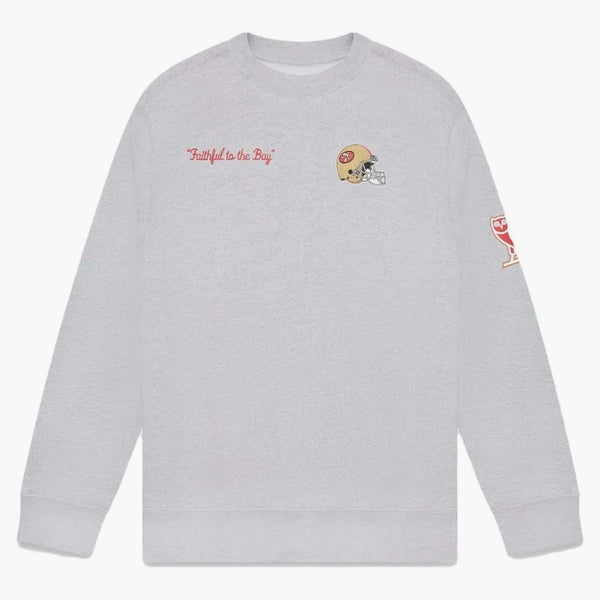 Ovo x NFL San Francisco 49ers Crewneck Heather Grey