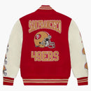 Ovo X NFL San Francisco 49RS Varsity Jacket Red