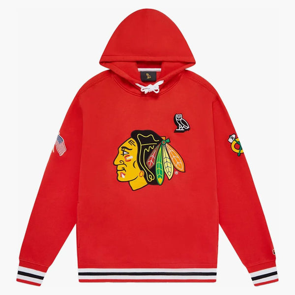 Ovo x NHL Blackhawks Hoodie Red