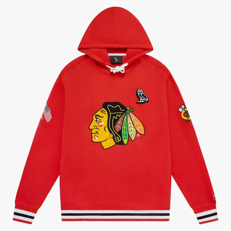 Ovo X NHL Blackhawks con cappuccio rosso